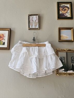 Ruffled Lace Mini Skirt